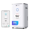 20L Smart WiFi Dehumidifier for Home, Large 6.5L Tank or Continuous Drainage, Sleep Mode, Adjustable Humidity Sensor, Laundry Drying, 24H Timer, Ideal for Damp & Condensation