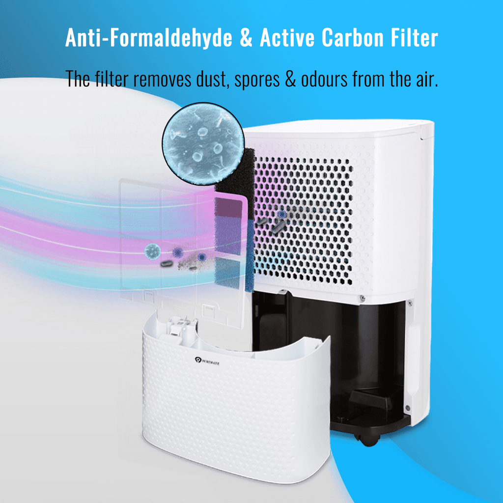 12 Litre Dehumidifier with Air Purifier and Continuous Drainage Hose