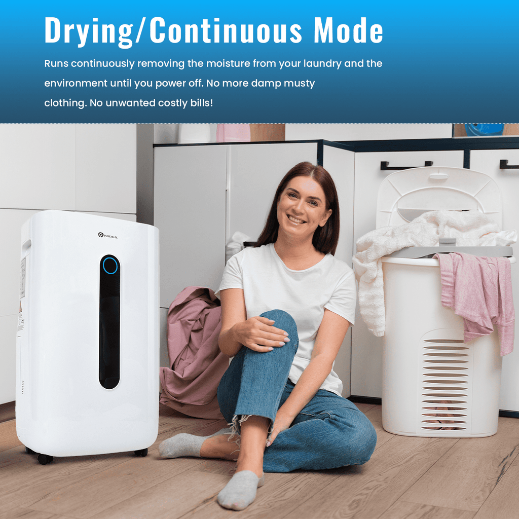 20 Litre Dehumidifier with air purifier Continuous Drainage Hose