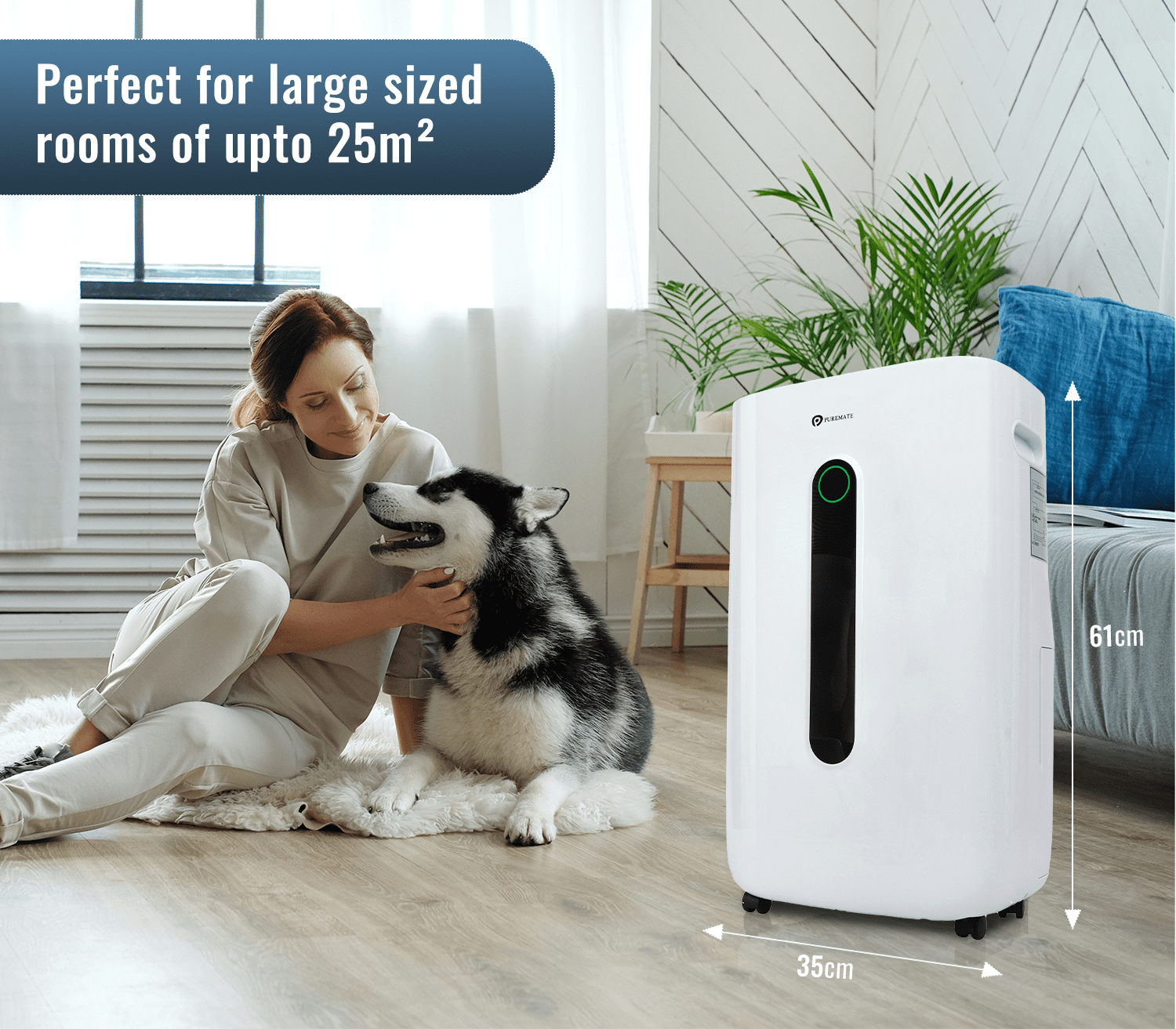 20 Litre Dehumidifier with air purifier Continuous Drainage Hose