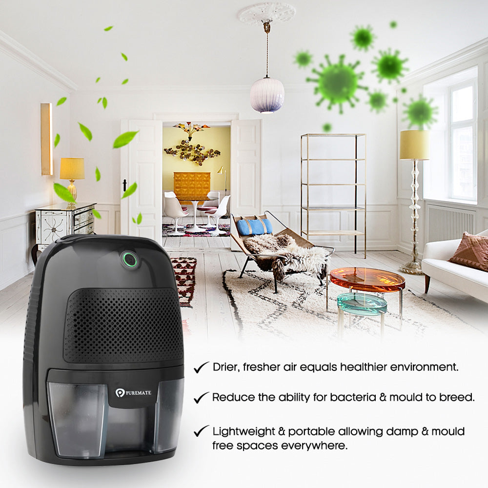 Dehumidifier 600ml Portable Dehumidifier for Home - Black