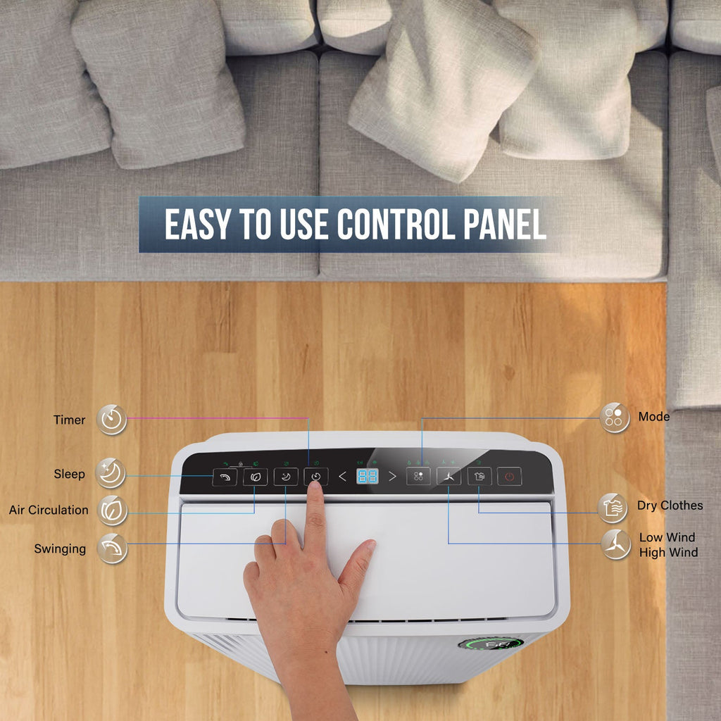 25L Dehumidifier with 5.5 Litre Tank Capacity, Digital Display, Continuous Drainage, Laundry Drying