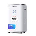 20L Dehumidifier for Home, Adjustable Humidity Sensor, Digital Display, Large 6.5L Tank, Continuous Drainage, Sleep Mode, Laundry Drying, 24H Timer, Ideal for Damp & Condensation