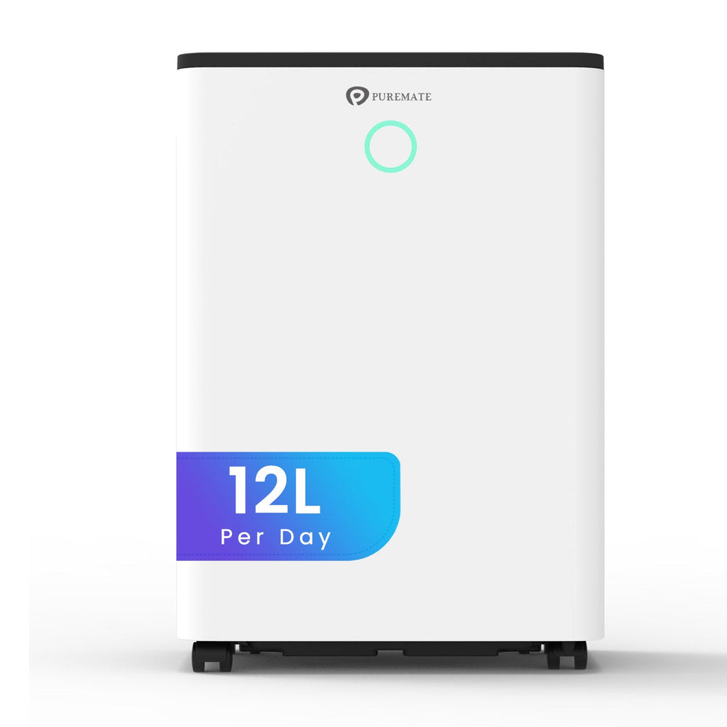 12L Dehumidifier for Home, Automatic Humidity Sensor, 24H Timer, Auto Shut-Off, Continuous Drainage &  Laundry Drying,